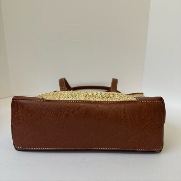 Stone Mountain Rio Ranch Tote Bag NEW Straw Vegan Leather - Picture 11 of 11